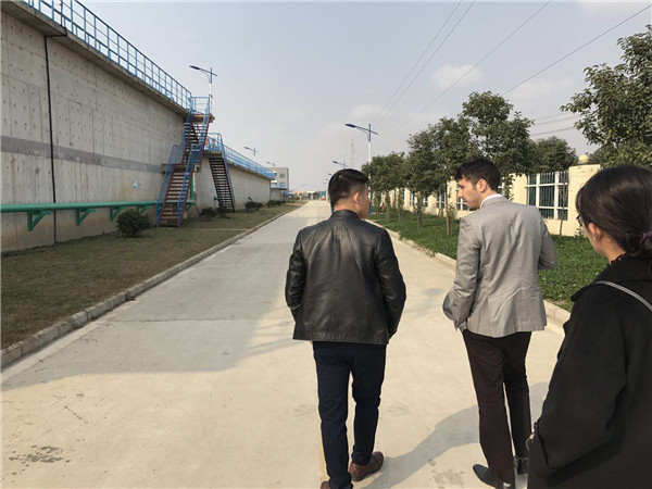 天津鯊和參觀江蘇鹽城考察污水處理廠